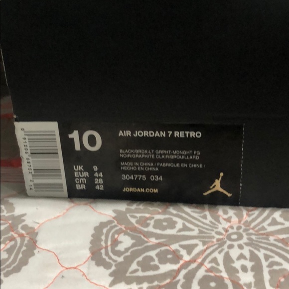 Air Jordan 7 retro boardox size10 tried one shoe